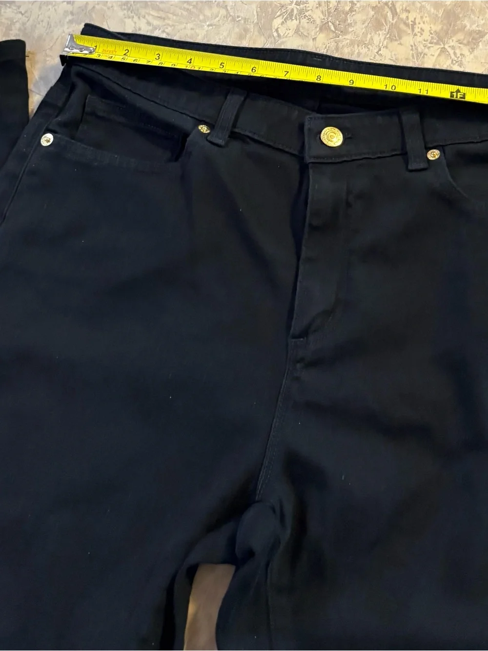 Black Cropped Straight-Leg Pants